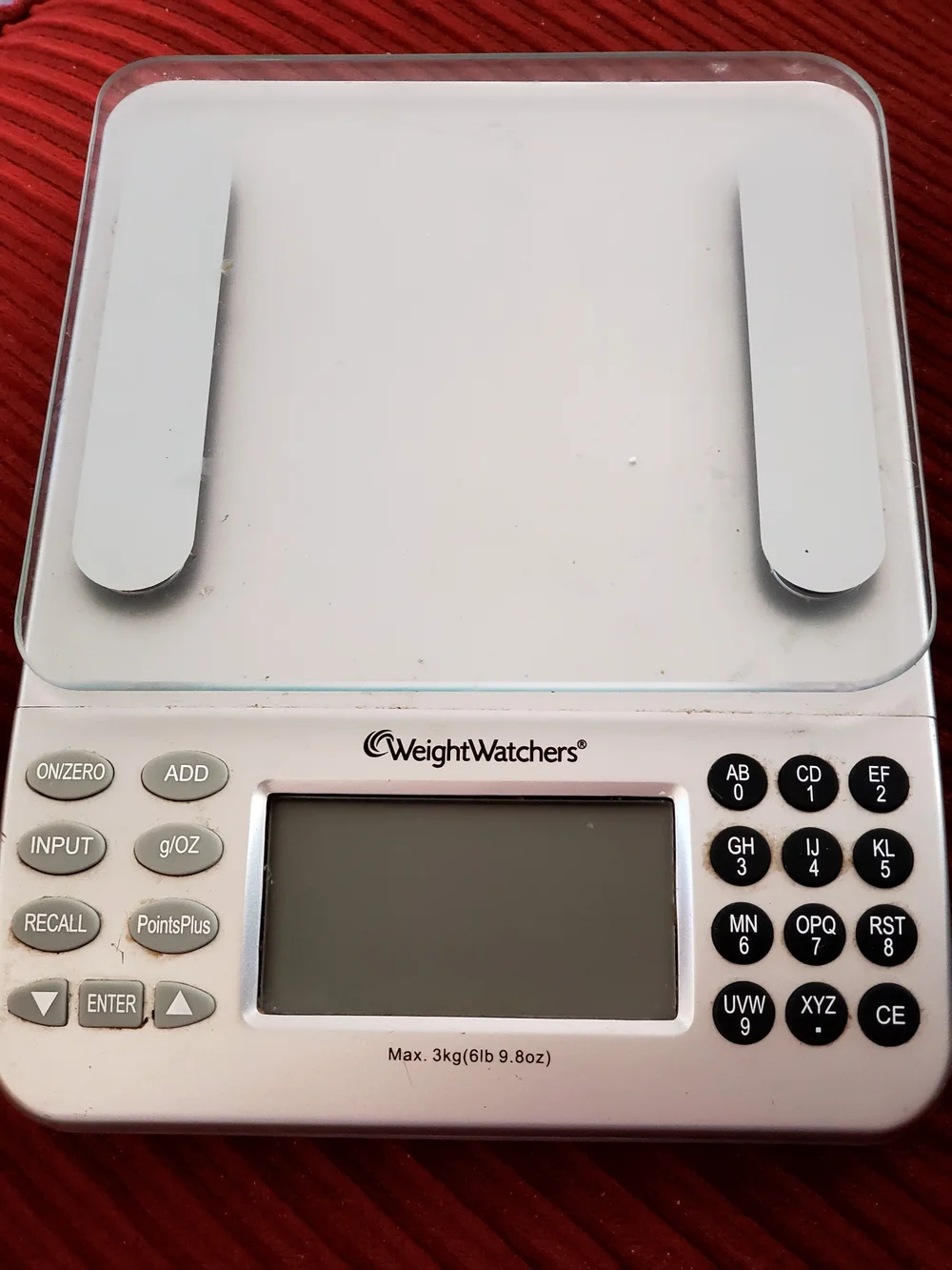 Weight Watchers Vintage White and Silver Digital Kitchen Scale 9